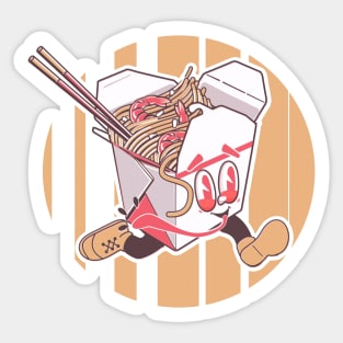 Fast Noodz all day! Vintage Kawaii Ramen Noodles to Go Fast Food! Sticker